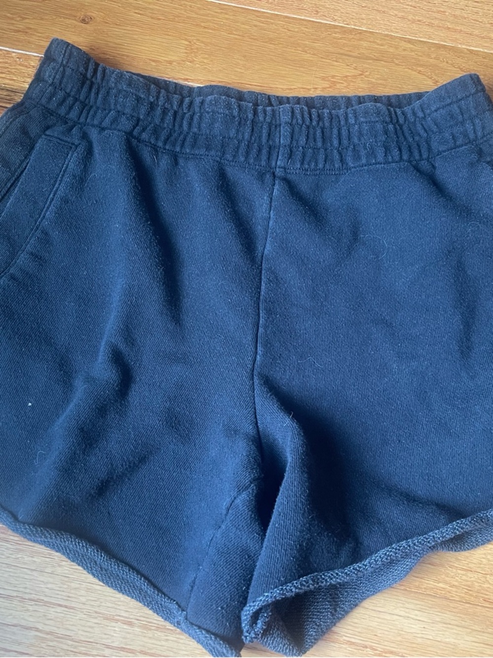 aerie black Elastic-Waist Athletic Shorts